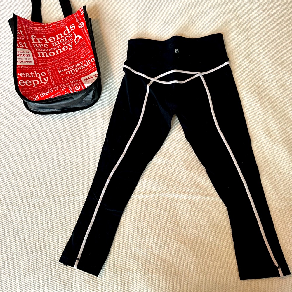 Lululemon size 4 crops - super cute detail on back